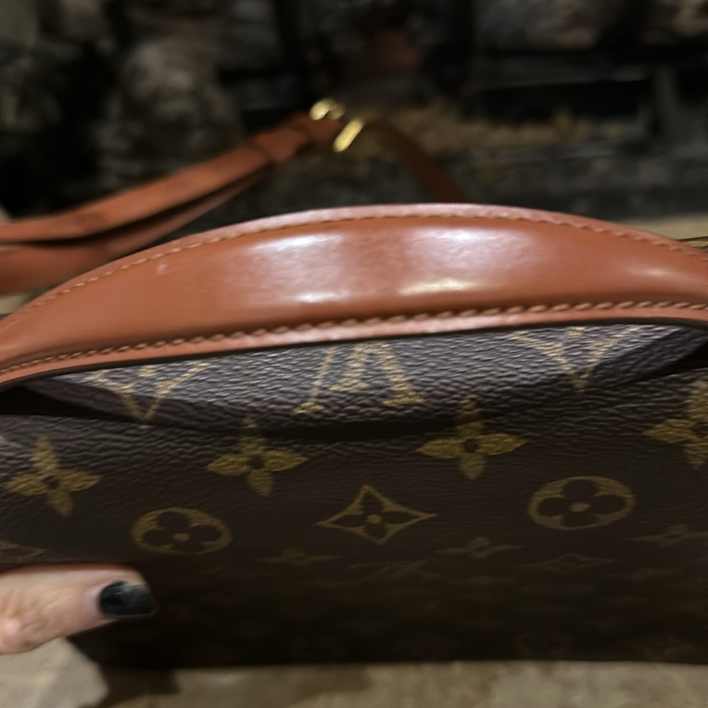 Louis Vuitton Monogram Canvas Top Handle Bag in Brown and Gold - Picture 8 of 15